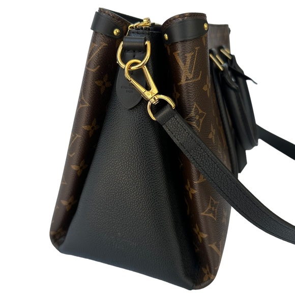 Louis Vuitton Soufflot MM Satchel Brown Monogram Canvas Black Shoulder Handbag - Picture 11 of 14